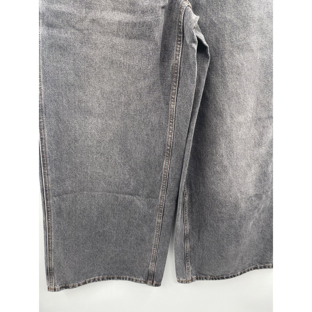 NWT Edikted Wide-Leg Jeans Women's Small Gray Washed Denim High Rise 100% Cotton - Picture 9 of 13